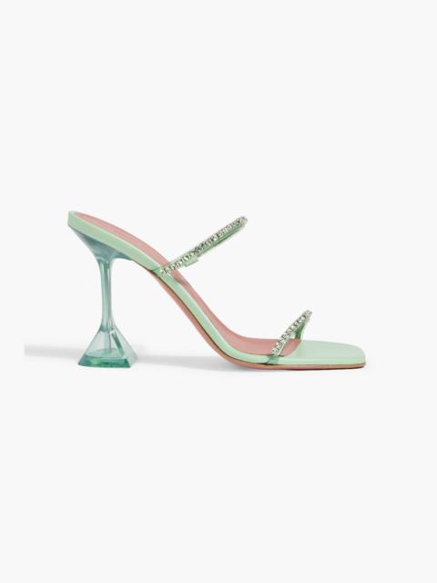 Amina Muaddi Gilda 95 crystal-embellished PVC mules