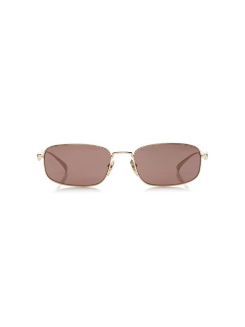 GUCCI Square-Frame Metal Sunglasses brown