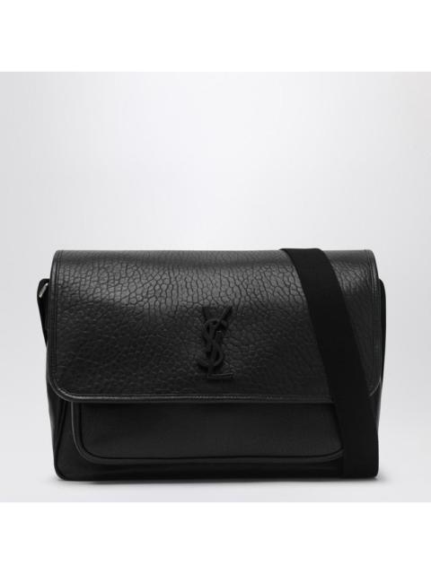SAINT LAURENT Saint Laurent Black Hammered Leather Handbag Messenger Niki Men