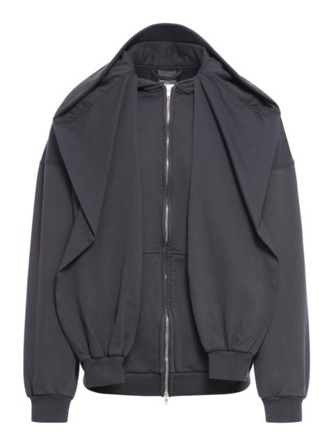 BALENCIAGA INCOGNITO FULL-ZIP JERSEY HOODIE