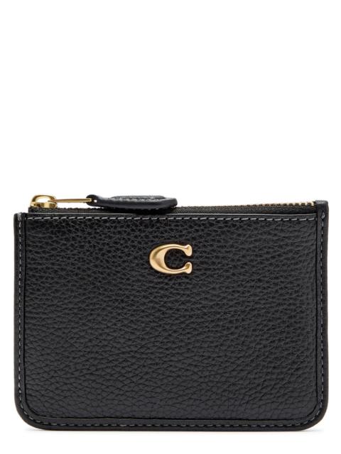 COACH Coach Logo Polished Leather ID Case
