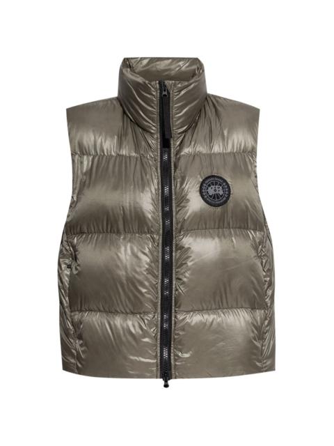 logo-patch zipped vest