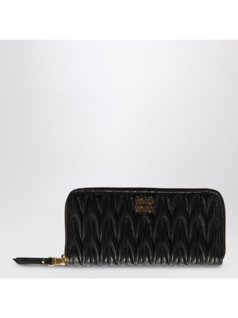 Miu Miu Miu Miu Large Black Quilted Nappa Leather Wallet Women