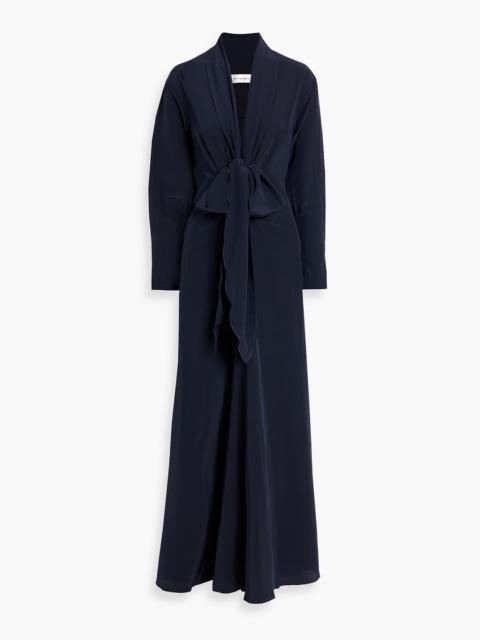 Victoria Beckham Bow-detailed silk gown