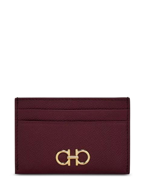 FERRAGAMO Gancini Leather Card Holder