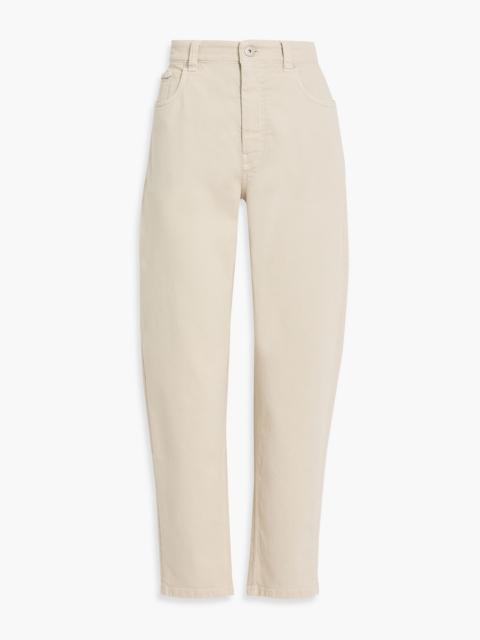 Brunello Cucinelli High-rise tapered jeans