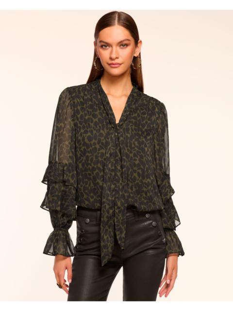 RAMY BROOK Bonnie V-Neck Long Sleeve Blouse