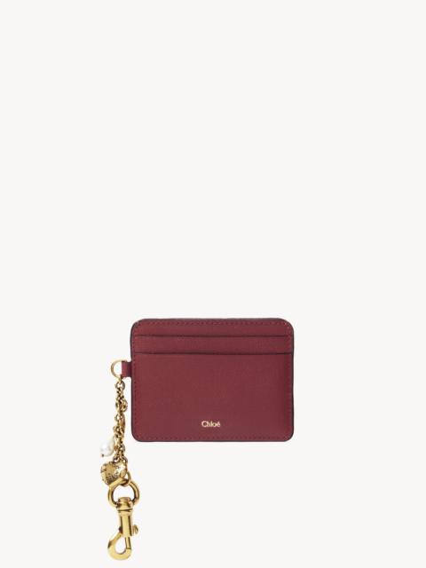 Chloé CHLOÉ CHARMS CARD HOLDER IN GRAINED LEATHER