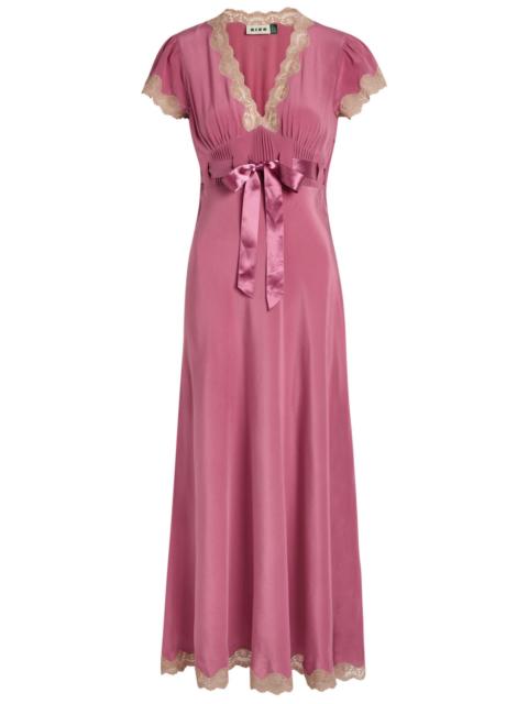 RIXO Rixo Marlice Lace-trimmed Silk Midi Dress