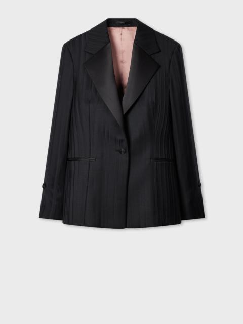 Paul Smith Women's Black 'Tonal Stripe' Tux Jacket