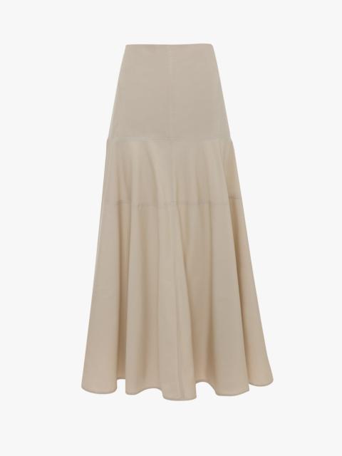 Victoria Beckham Panelled Maxi Skirt In Pumice