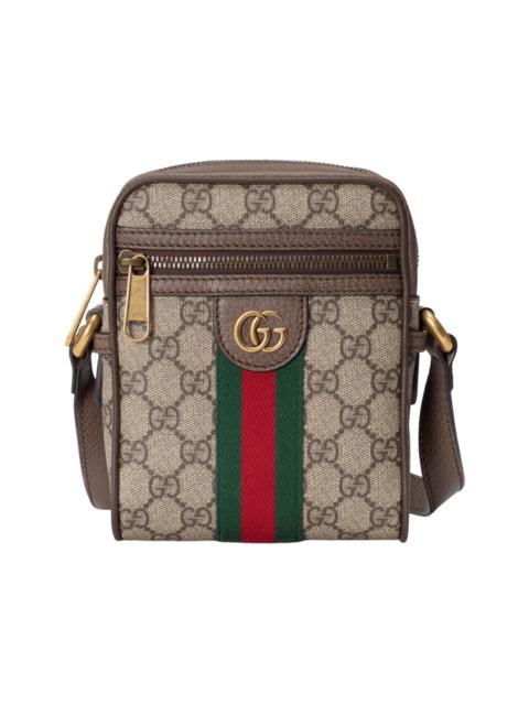 GUCCI GUCCI Ophidia Mini $1180 Beige And Ebony GG Canvas Messenger