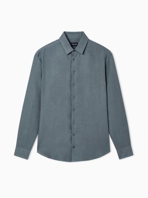 GIORGIO ARMANI REGULAR-FIT SHIRT IN LINEN
