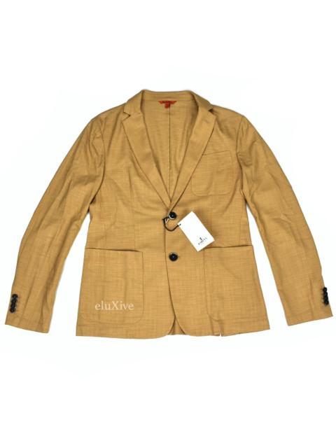 Other Designers Barena Tan Textured Vicose Unlined Blazer