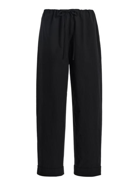 The Row Delano Vintage Cotton Pants black