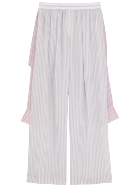 Alexander Wang Pre-styled Shirt Striped Silk-chiffon Trousers