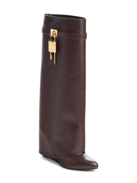 Givenchy Shark Lock Wedge Boot in Ebony Brown at Nordstrom