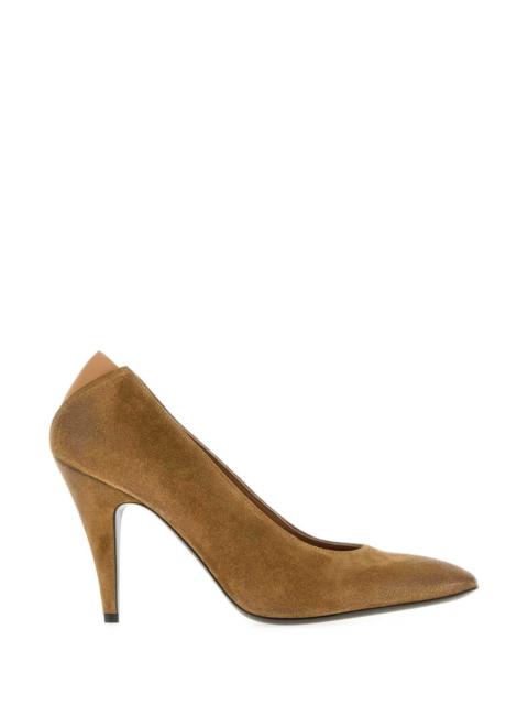 Jil Sander Jil Sander Women Camel Suede Alma Pumps