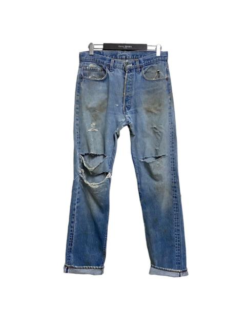 Levi's Vintage 80s Levis 501 Redline Thrashed Selvedge Jeans