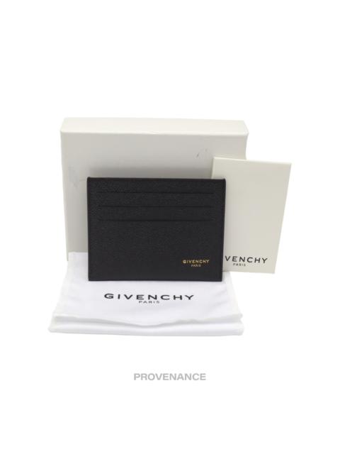 Givenchy Givenchy 3CC LogoCard Holder  - Black Leather
