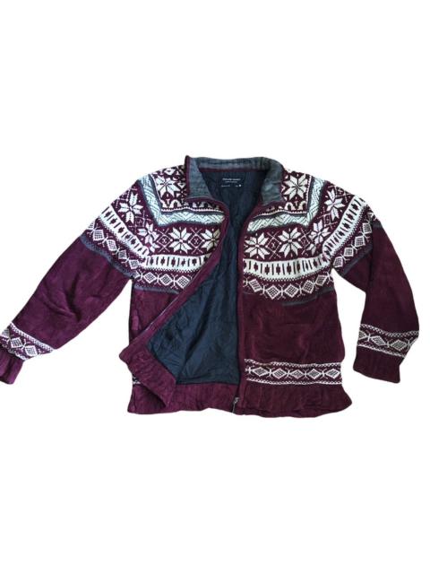 Other Designers Aran Isles Knitwear × Native - Vintage Tx/Thruxton Navajo Aztec Full Print Knitwear Jacket