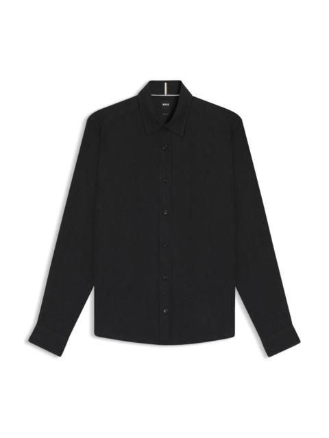 BOSS REGULAR-FIT SHIRT IN COTTON-BLEND FLANNEL