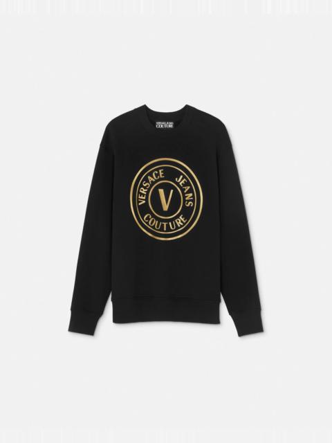 VERSACE JEANS COUTURE V-Emblem Relaxed-Fit Sweatshirt