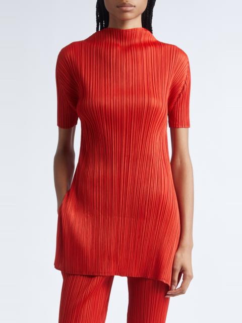 Pleats Please Issey Miyake Pleats Please Issey Miyake Monthly Colors July Pleated Tunic in Bright Red at Nordstrom