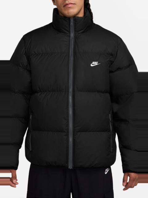 Nike Nike Sportswear Club Storm-FIT Quilted Down Puffer Jacket in Black/White at Nordstrom