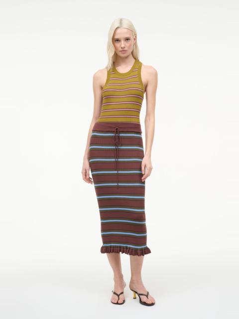 STAUD STAUD ABBOTT DRESS REDONDO STRIPE MULTI