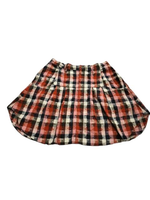 Issey Miyake Ne-net Digital Plaid Baggy Mini Skirt