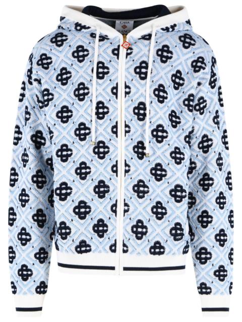 CASABLANCA Casablanca Merino CC Monogram Wool Sweatshirt Blue