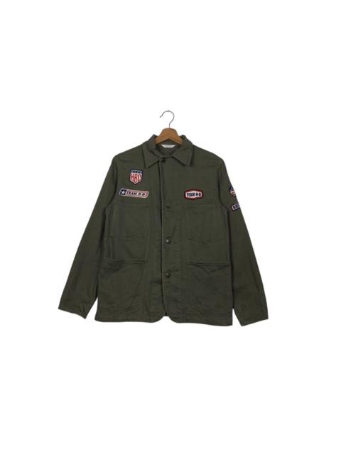 Other Designers Japan Rags - HEPBURN Olive Green Workwear Chore Jacket #2590-C117