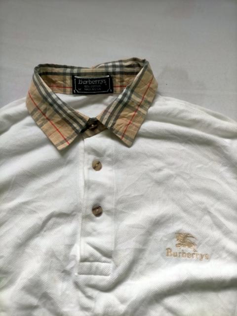 Other Designers Vintage Burberry Nova Check Collar Long Sleeve Tshirt