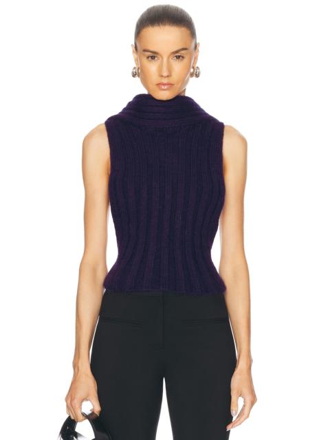 AREA Sleeveless Twisted Knit Top