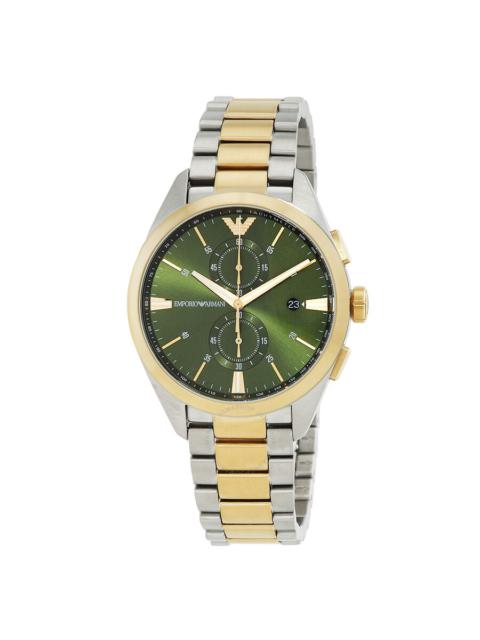 EMPORIO ARMANI Emporio Armani Chronograph Quartz Green Dial Two-Tone Men's Watch AR11511