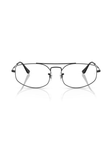 Ray-Ban Ray-Ban 56mm Irregular Optical Glasses in Black at Nordstrom