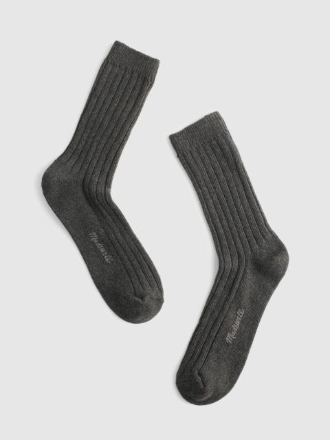 Madewell Ribbed Crew Socks in Cotton