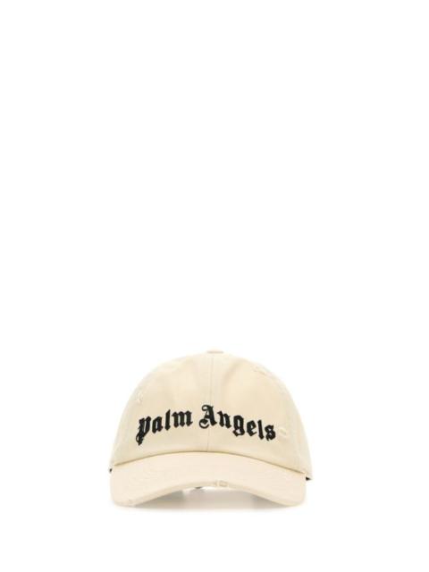 Palm Angels Man Ivory Cotton Baseball Cap