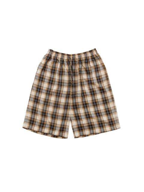 Acne Studios Acne Studios Plaid Skater Shorts Beige