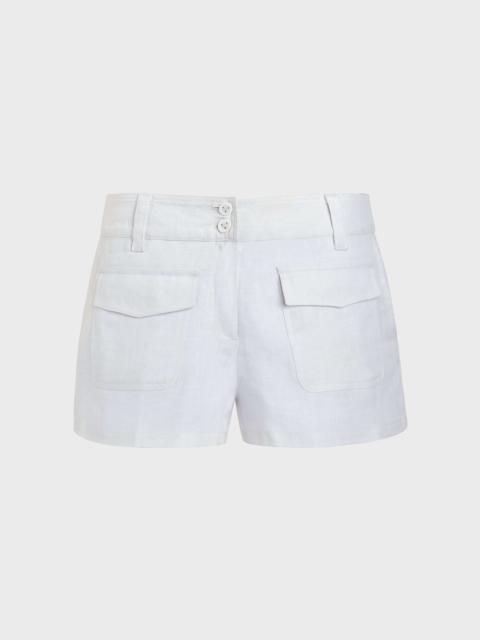 Vilebrequin Women linen bermuda shorts solid - Vilebrequin x JCC+ - Limited Edition