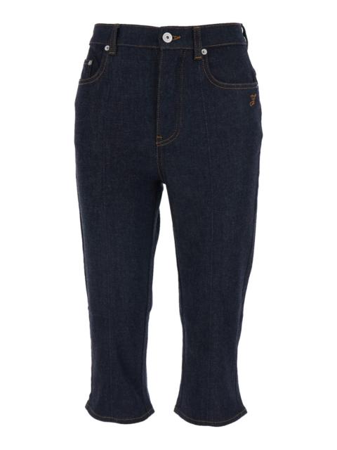 JACQUEMUS Jacquemus Women Blue ‘Le De-Nimes’ Five-Pocket Jeans In Denim Woman