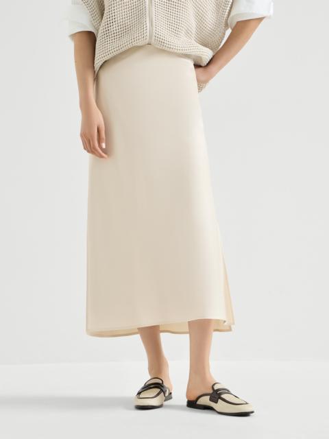 Brunello Cucinelli Satin cady fluid pencil skirt