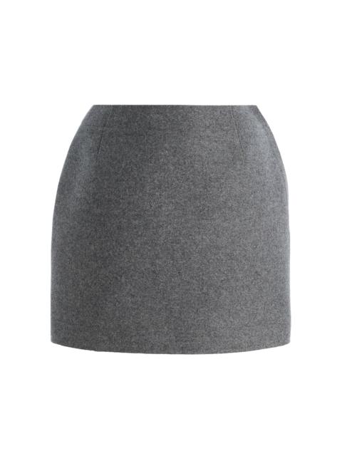 MARIE ADAM-LEENAERDT Base Wool Mini Skirt grey