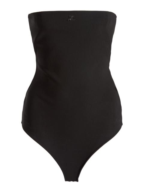 courrèges Strapless Lingerie Jersey Top black