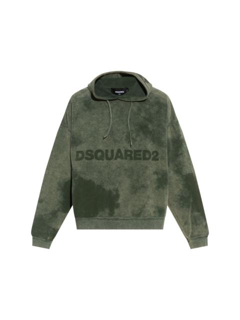 logo-jacquard hoodie