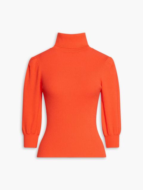 Other Designers Ribbed bouclé-knit turtleneck sweater