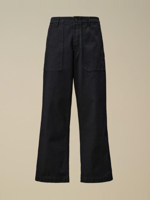 C.P. Company 3/4 Plated Denim Loose Pants