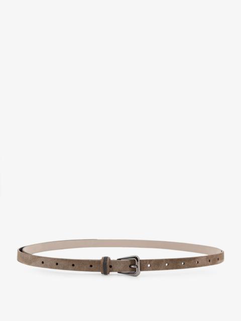 Brunello Cucinelli Brunello Cucinelli Suede Belt With Monili Details