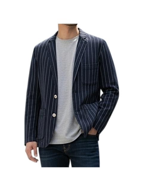 Other Designers Takeo Kikuchi Navy Pinstripe Sport Coat | Men's Two Button Blazer Jacket Size M | Japanese Designer